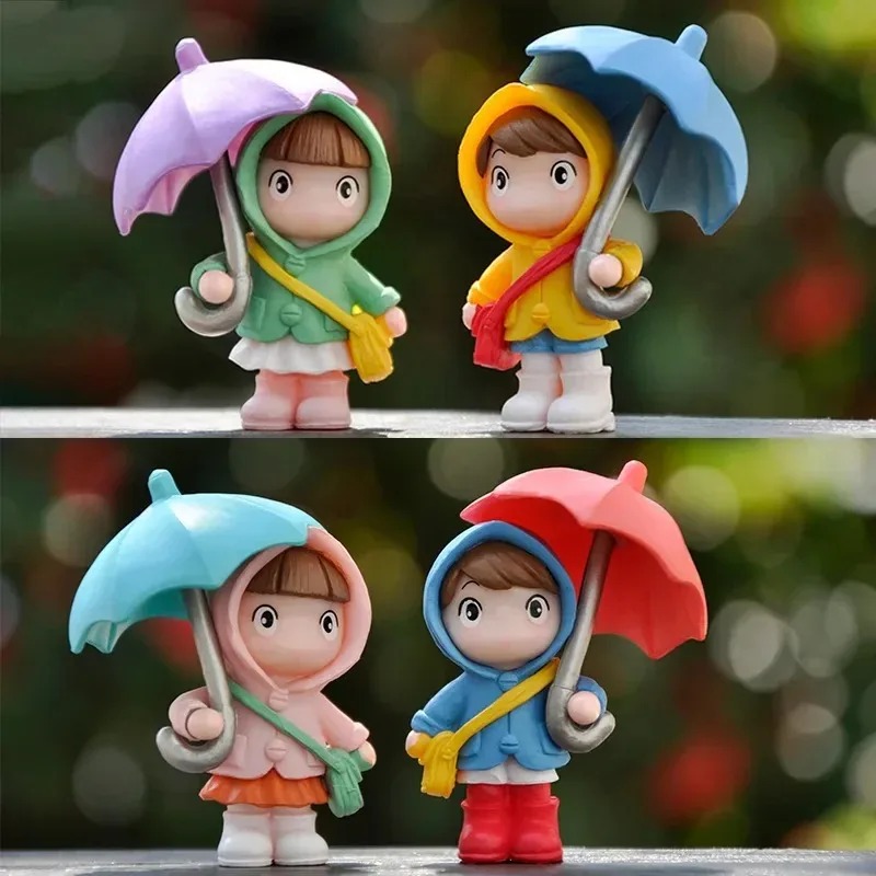 Bonsai Garden China - Mini Figuras Fofas, Menina com Guarda-Chuva
