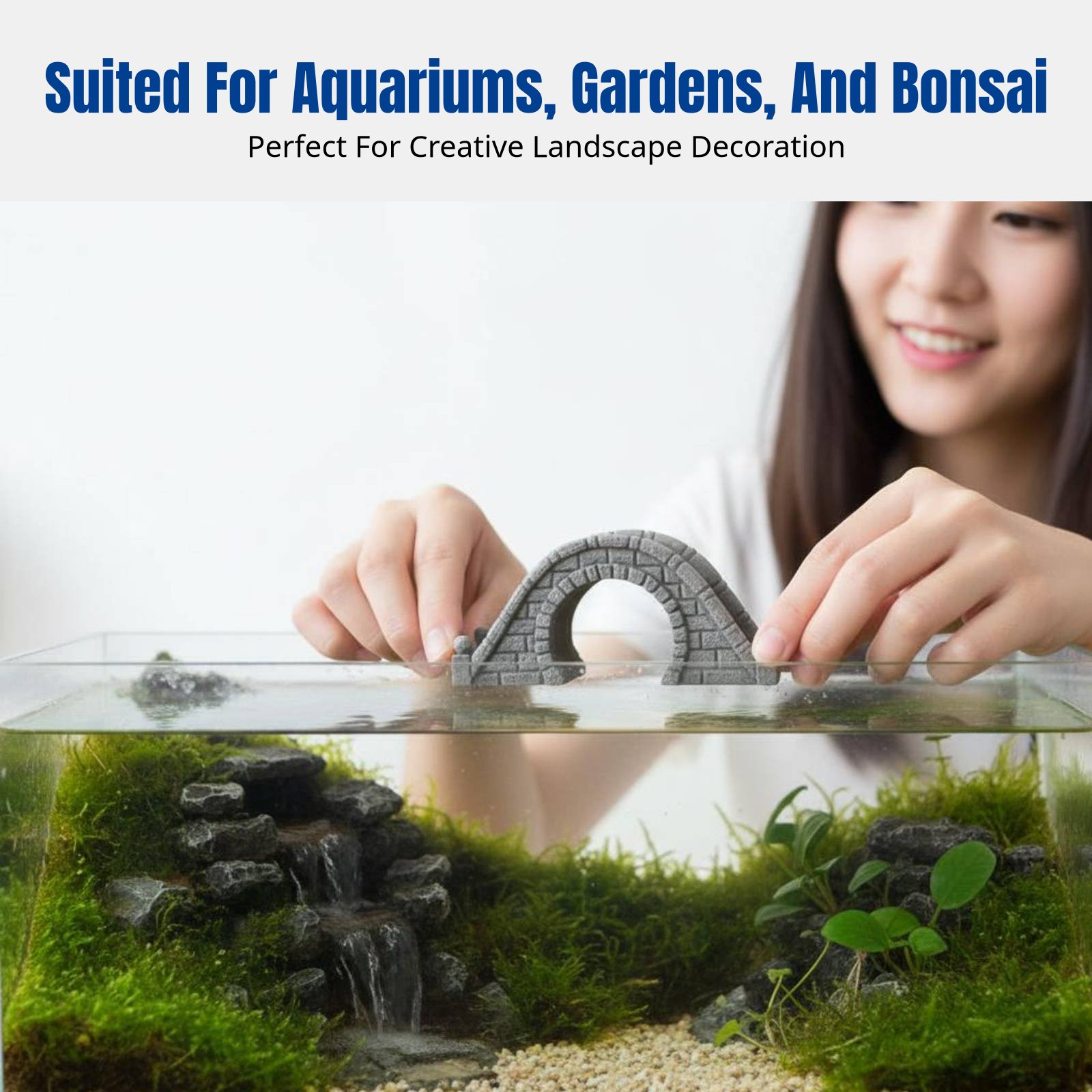 Bonsai Garden China - Mini Ponte de Resina para Decoração