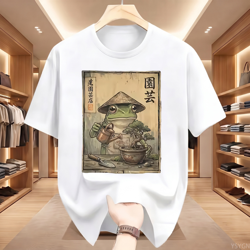 Camiseta Engraçada de Sapo Jap - Bonsai Garden China avaliação e preço